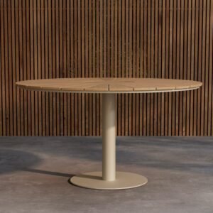 Croft pyöreä ruokapöytä 120 cm ulkokäyttöön - Beige