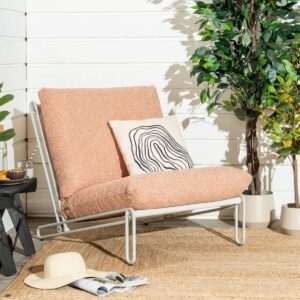 Brafab Blixt lepotuoli greige/persikka teddy