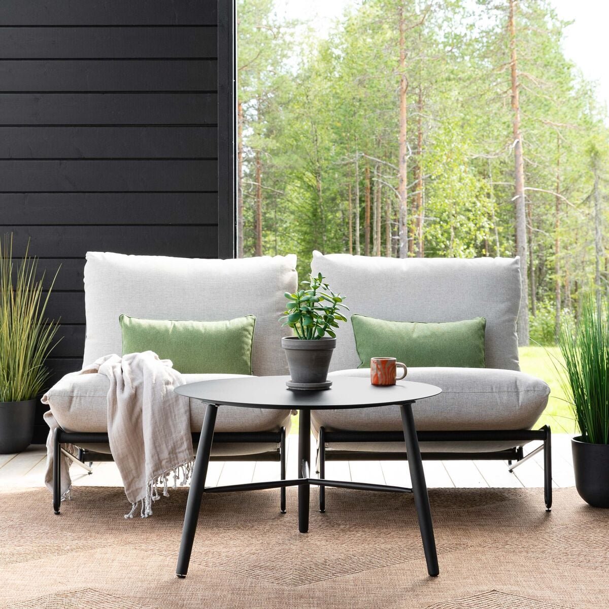 Brafab Vannes pyöreä sohvapöytä Ø75 cm musta