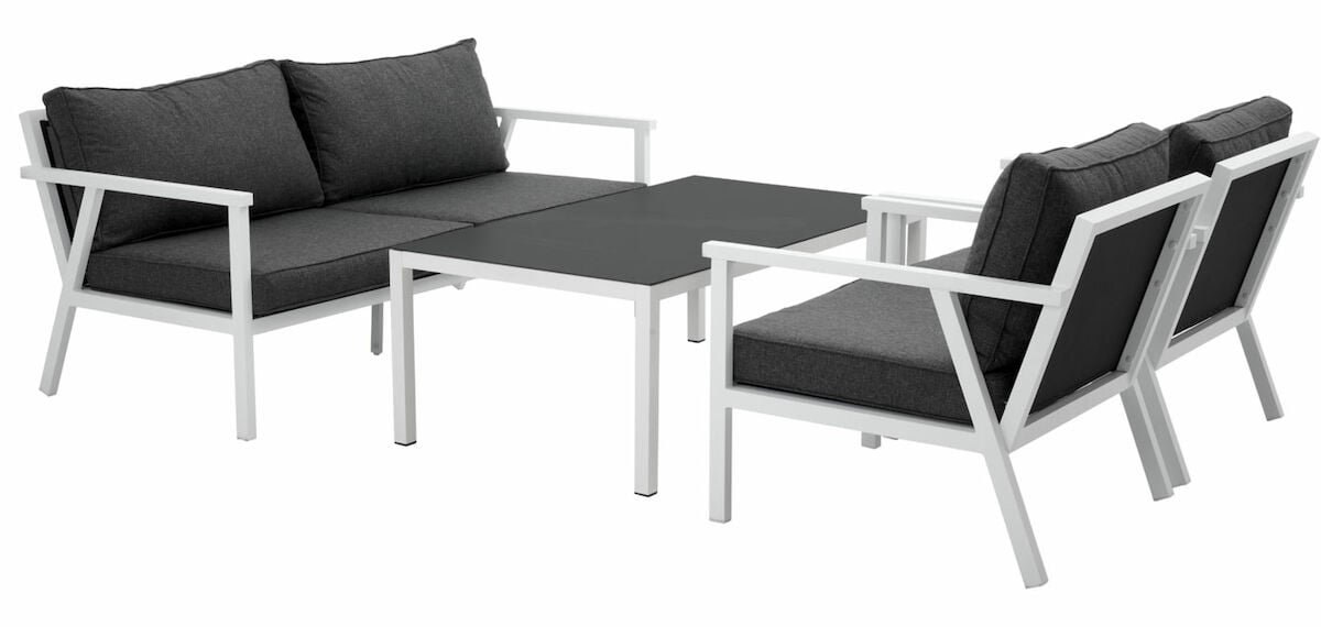 Brafab Rana sohvaryhmä valkoinen/antrasiitti