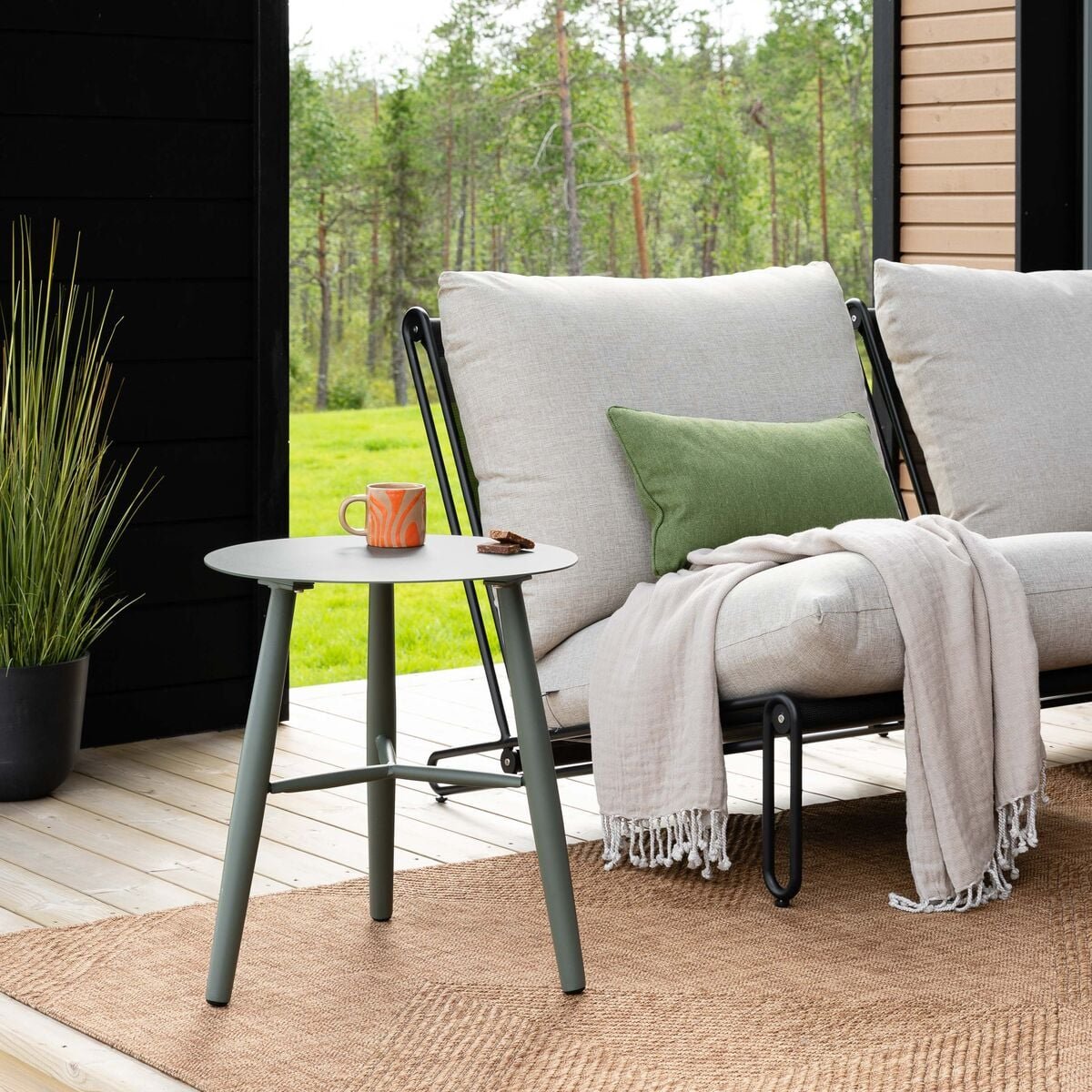 Brafab Vannes pyöreä sohvapöytä Ø45 cm sammal