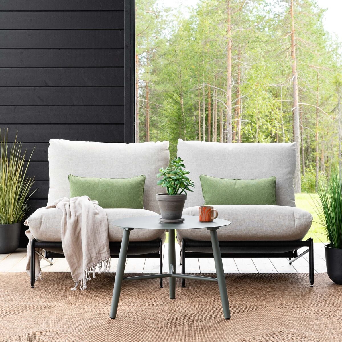 Brafab Vannes pyöreä sohvapöytä Ø60 cm sammal