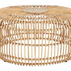 Hartnoy Sivupöytä 85 cm Pyöreä - Beige/Luonnollinen