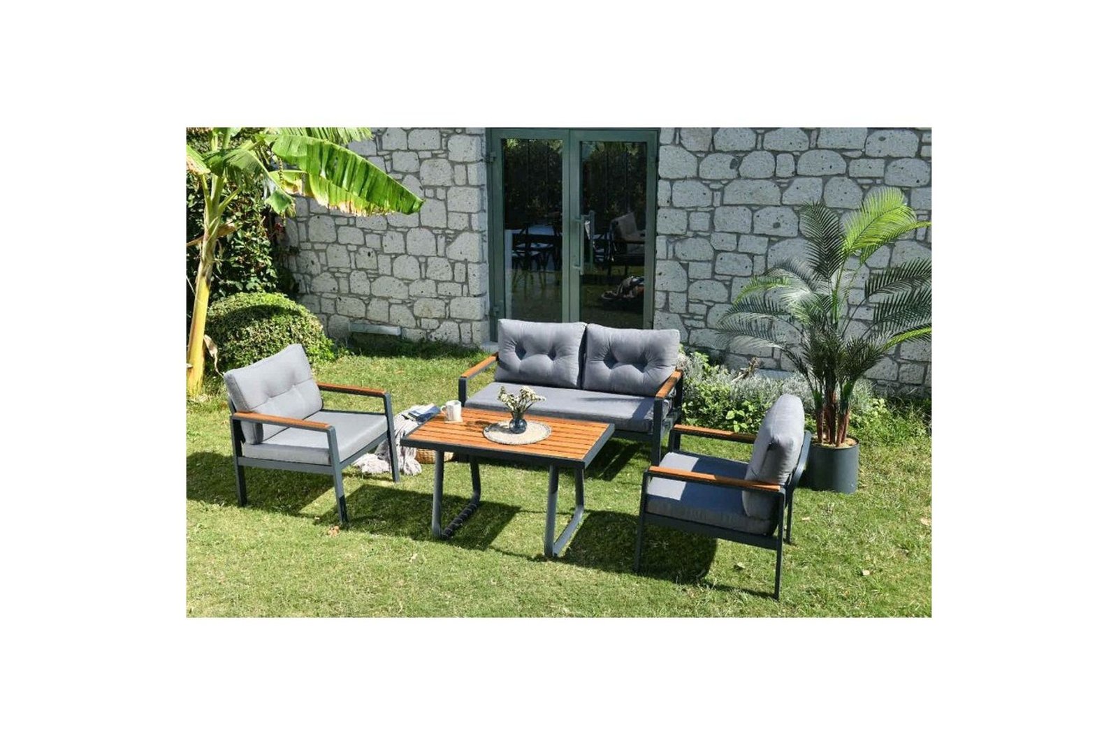 Puutarhan oleskeluryhmä Bernati Antrasiitti / Harmaa - Harmaa/Antrasiitti