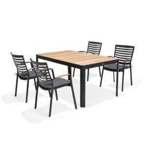 Puutarhakalustesetti Lifestyle Garden Portals 161 cm 4 carver-tuolia - 4 carver-tuolia