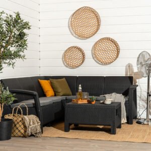 Corfu kulmasohvaryhmä, grafiitin harmaa