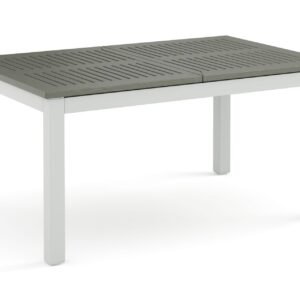 Monaco jatkettava ulkopöytä 150–250x90 cm - Valkoinen/Harmaa