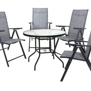 Puutarharyhmä Dublin 4 kokoontaitettavalla tuolilla -