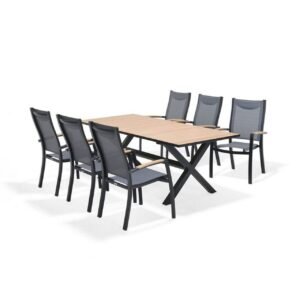 Puutarhakalustesetti Lifestyle Garden Panama 200 cm 6 pinottavaa nojatuolia - 6 pinottavaa nojatuolia