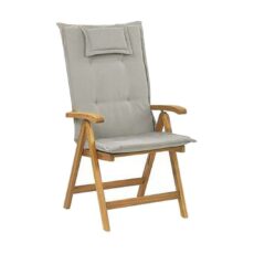 Java Puutarhatuoli 6 kpl Akaasia Pehmusteella - Puu/Luonnonväri