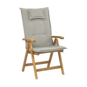 Java Puutarhatuoli 6 kpl Akaasia Pehmusteella - Puu/Luonnonväri