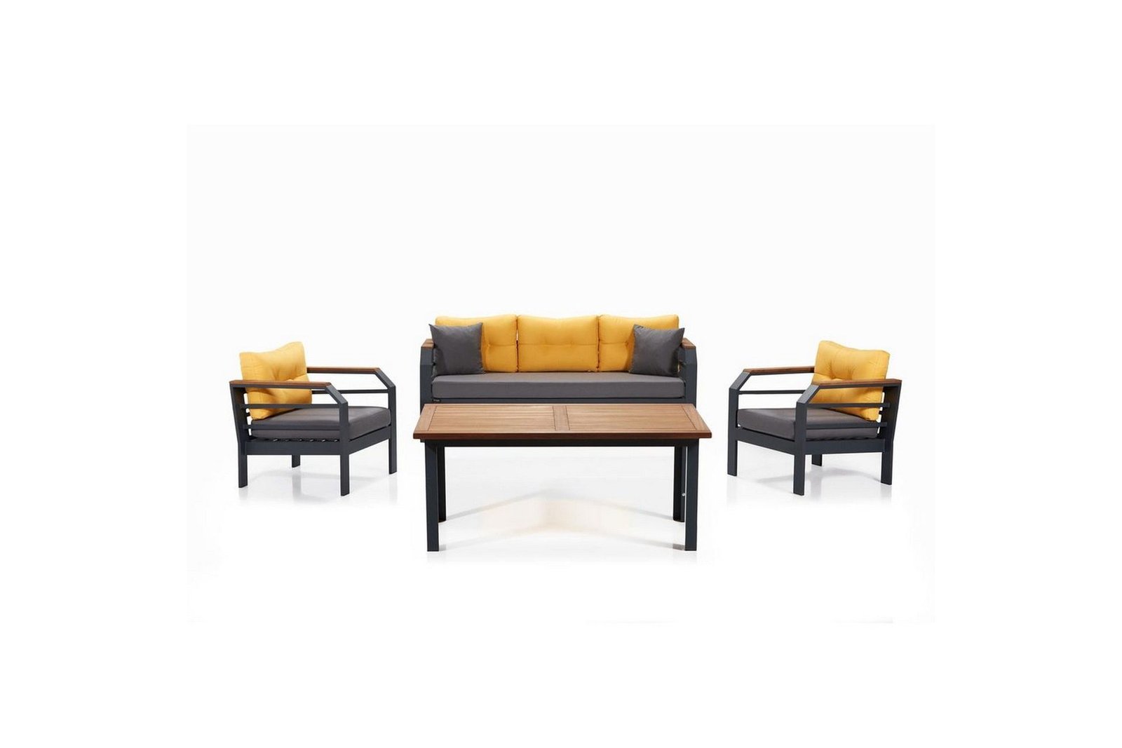 Puutarhan oleskeluryhmä Sudassento Keltainen / Harmaa / Musta - Keltainen / Harmaa / Musta