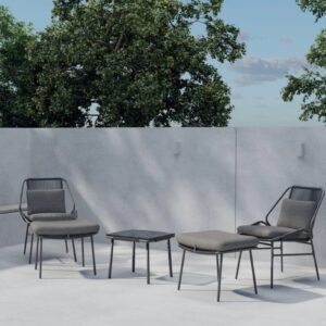 Zakynthos kahvilaryhmä ulkokäyttöön - Ruskea