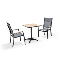 Puutarhakalustesetti Lifestyle Garden Panama 2x pinottava nojatuoli & bistro pöytä -