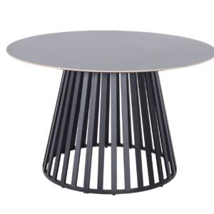 Sensi pyöreä ulkoruokapöytä 120 cm, metallia - Musta