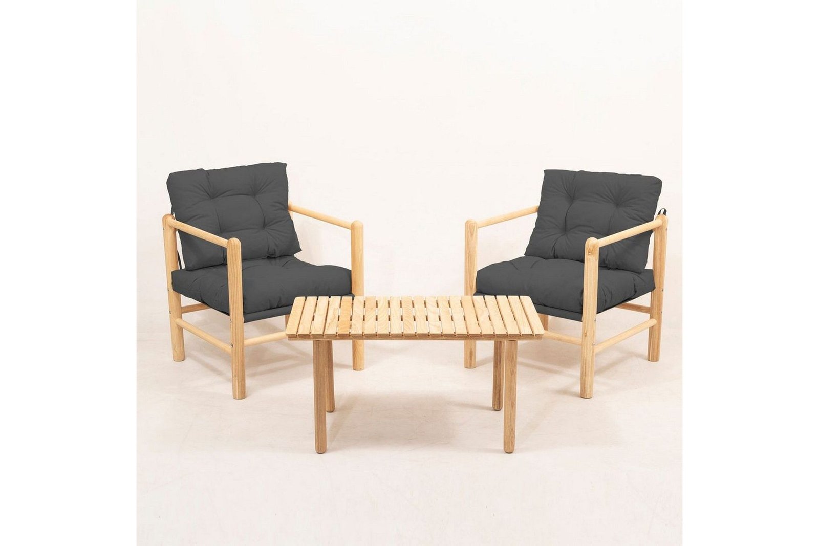 Puutarhapöytä ja tuolisetti (3 kappaletta) Hue Antrasiitti - Antrasiitti