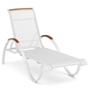 Aurinkosänky Nydala Valkoinen/Tiikki - Hillerstorp