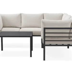 Ariany ulkokäyttöön tarkoitettu kulmasohva - Musta