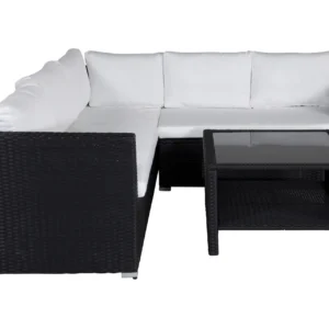 Haiti-oleskeluryhmä ulkokäyttöön tyynyillä - Musta