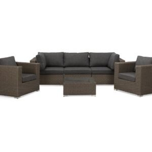 Oleskeluryhmä Marcus - Harmaa Pöytä 2 nojatuolia