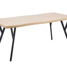 Tiggiano Ruokapöytä 180x90 cm - Vaaleanruskea/Musta