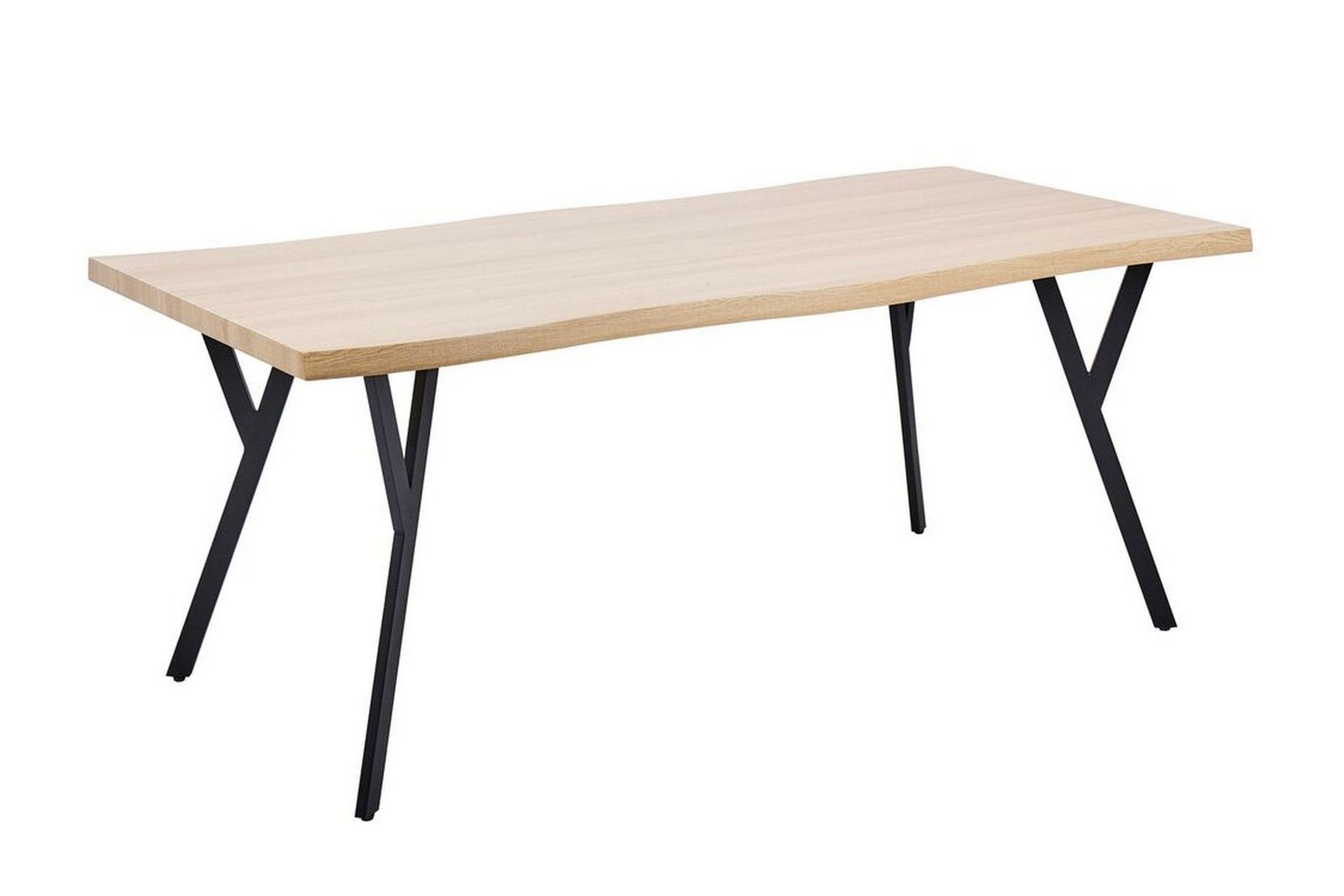 Tiggiano Ruokapöytä 180x90 cm - Vaaleanruskea/Musta