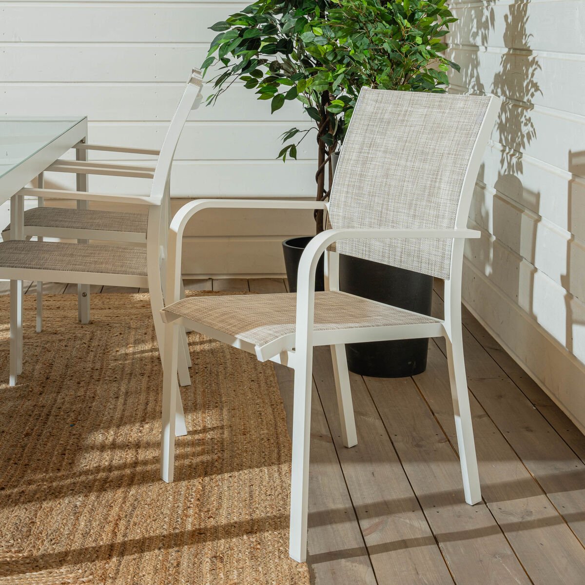 Hillerstorp Hånger tuoli valkoinen/harmaa