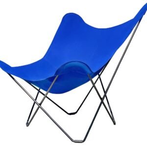 Cuero Sunshine Mariposa lepakkotuoli Sunbrella-kangas sininen, musta jalka