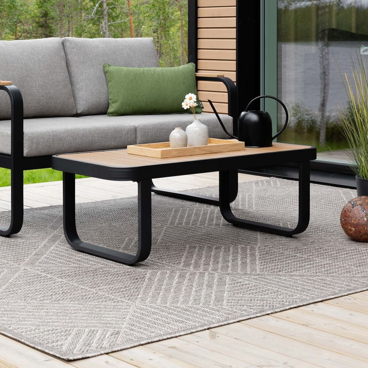 Lumme sohvapöytä 107x50 cm musta/ruskea