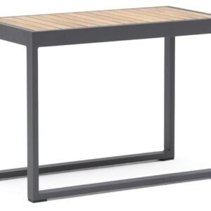 Hillerstorp Oxelunda sivupöytä korkea hiilenharmaa/teak