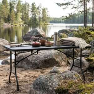 Retki taittopöytä 180x70 cm musta