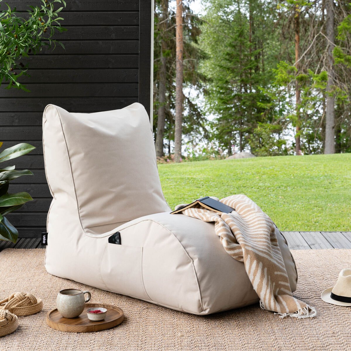 Saarni Outdoor säkkituoli hiekka