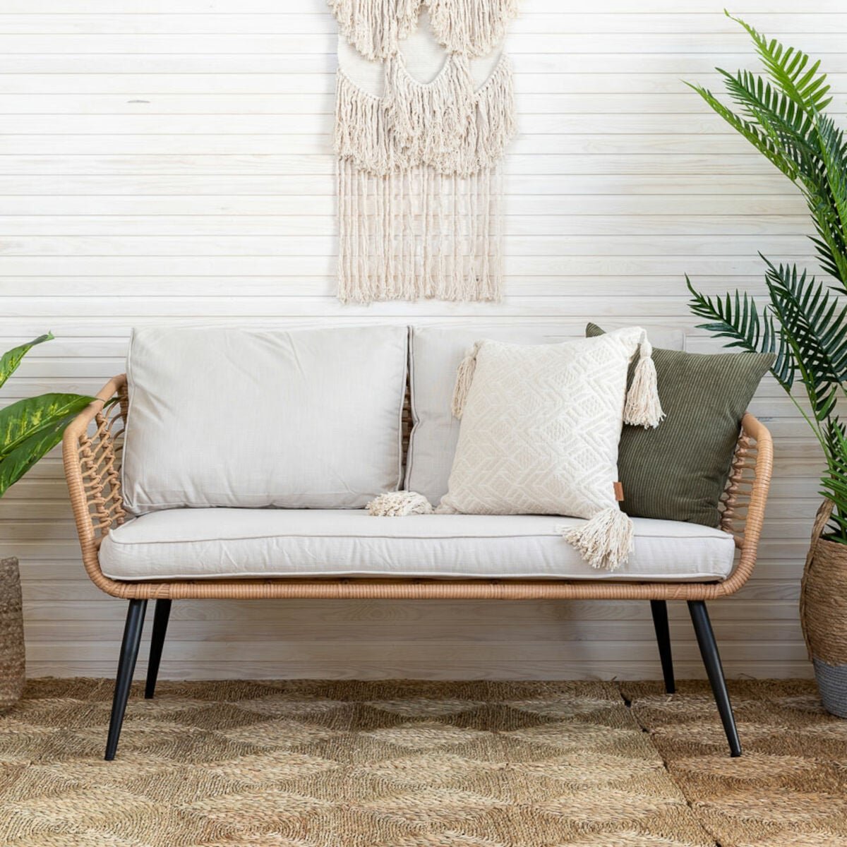 Scandic 2-istuttava sohva luonnonväri