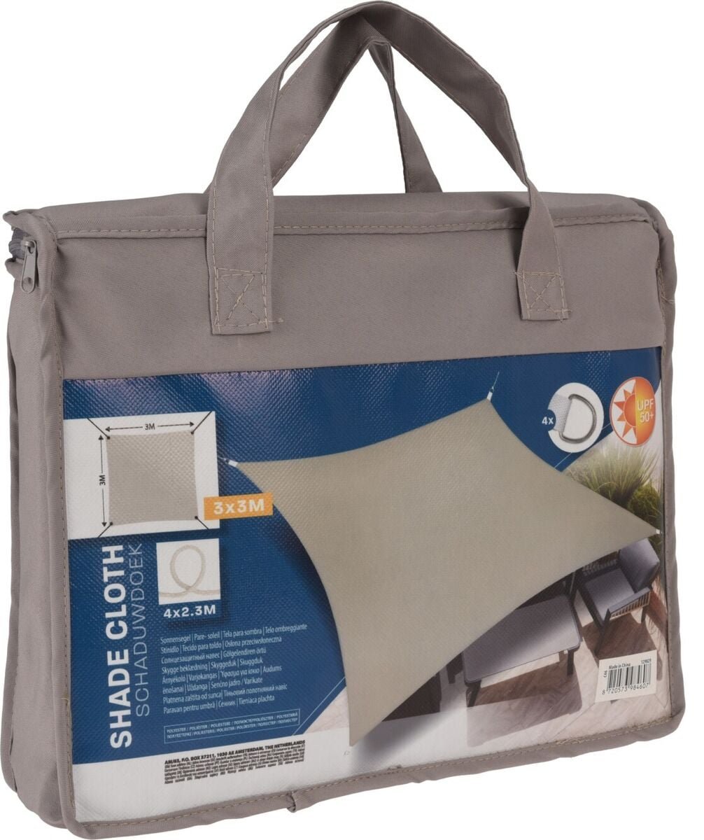 Shade aurinkovarjo 300x300 cm taupe