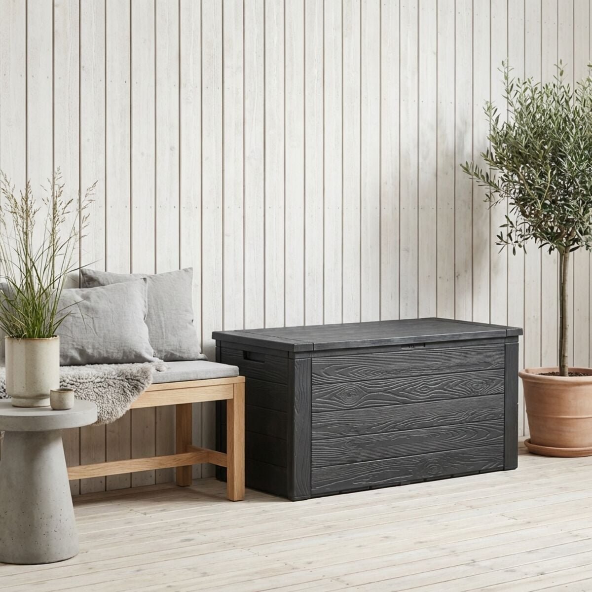 Woody pehmustelaatikko 120x45x57 cm antrasiitti