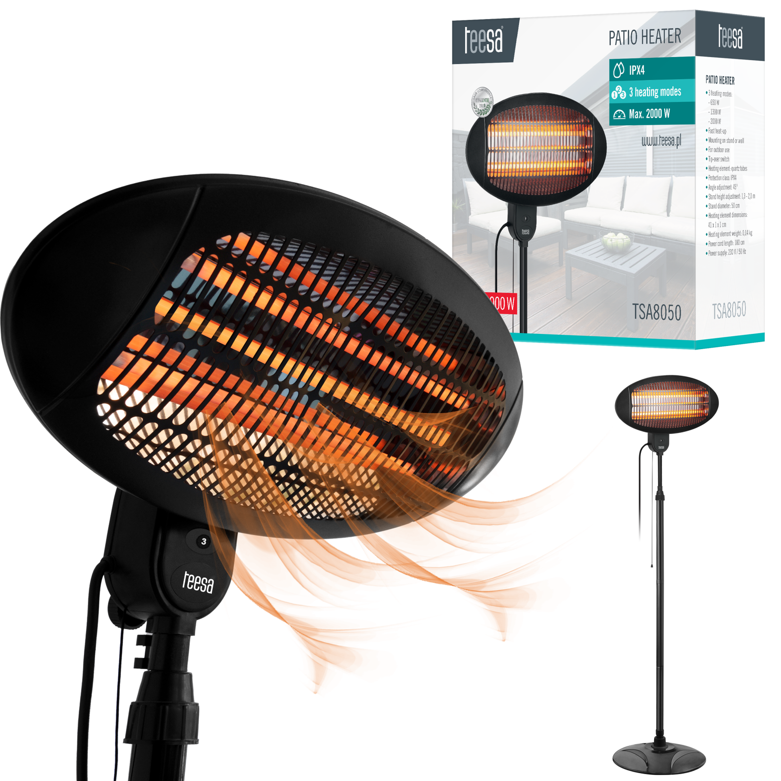 Teesa infrapunalämmitin terassille