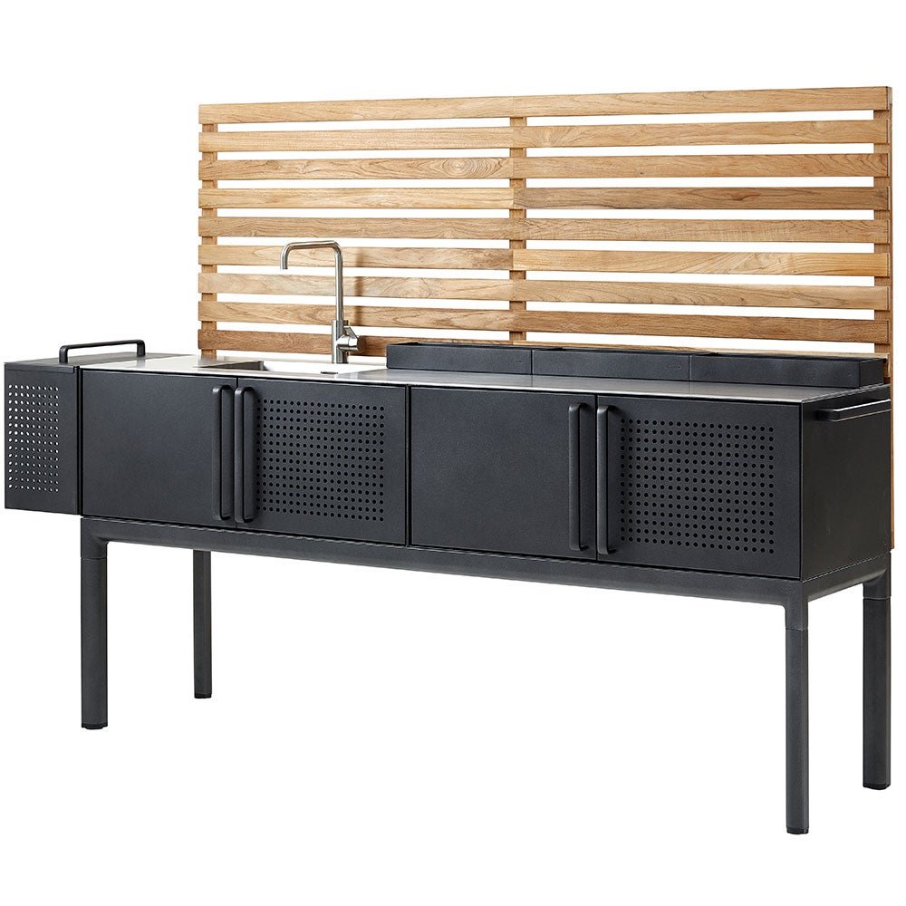 Cane-line, Drop Ulkokeittiö Laavaharmaa Sis. Seinä