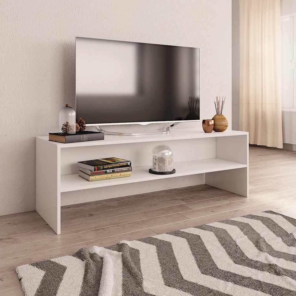 vidaXL TV-taso valkoinen 120x40x40 cm tekninen puu
