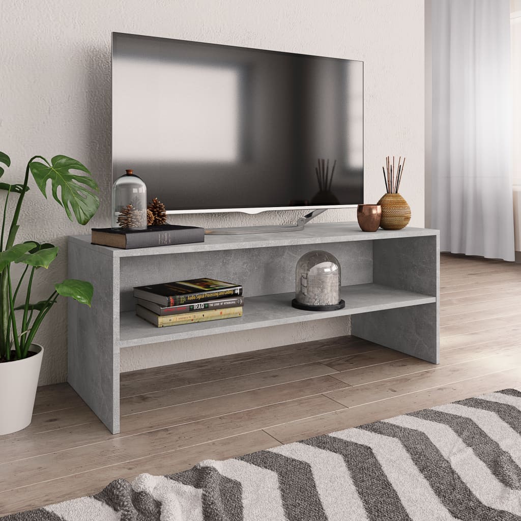 vidaXL TV-taso betoninharmaa 100x40x40 cm tekninen puu