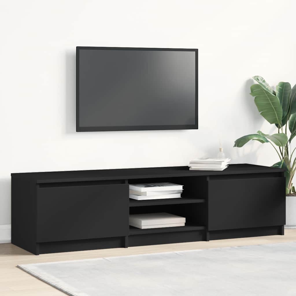 vidaXL TV-taso musta 140x40x35,5 cm tekninen puu