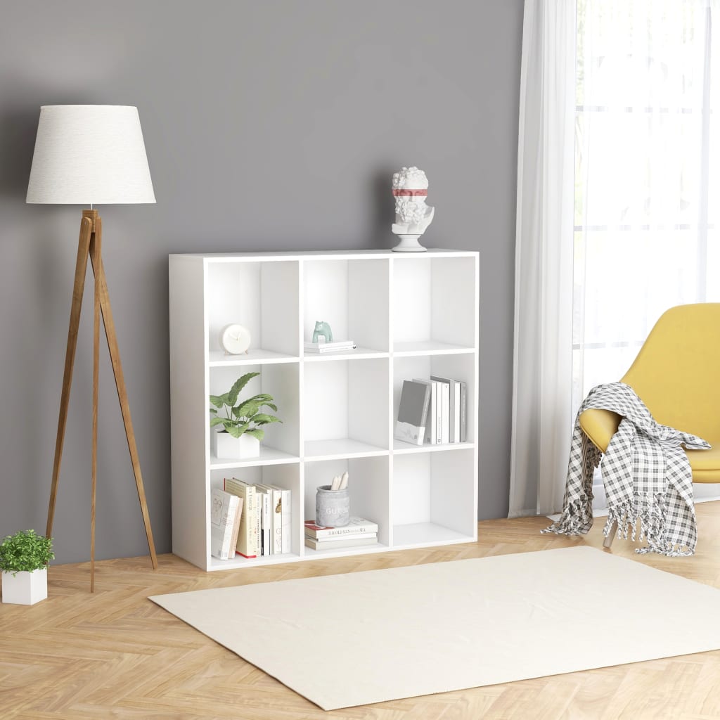 vidaXL Kirjahylly valkoinen 98x29x97,5 cm tekninen puu