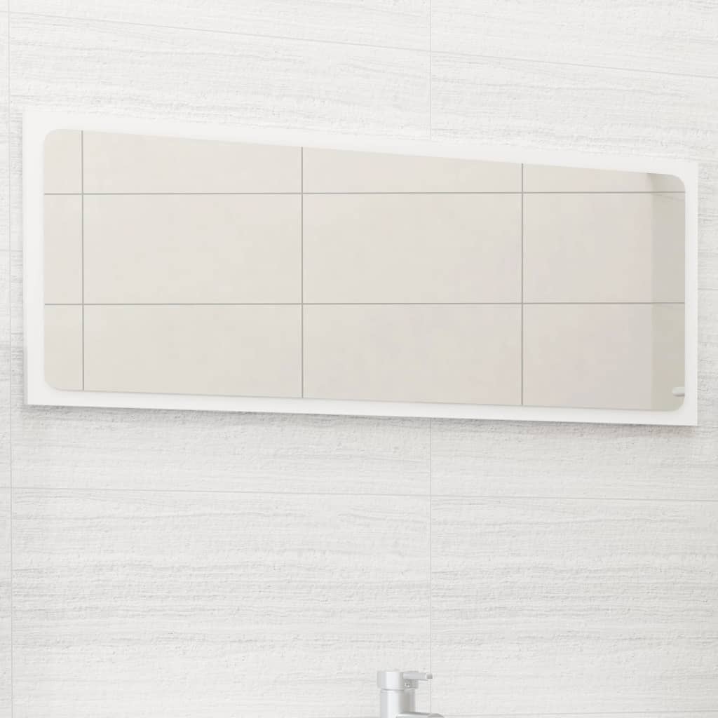 vidaXL Kylpyhuonepeili valkoinen 90x1,5x37 cm lastulevy
