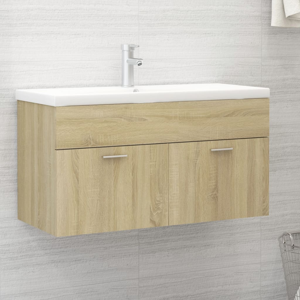 vidaXL Allaskaappi Sonoma-tammi 90x38,5x46 cm tekninen puu