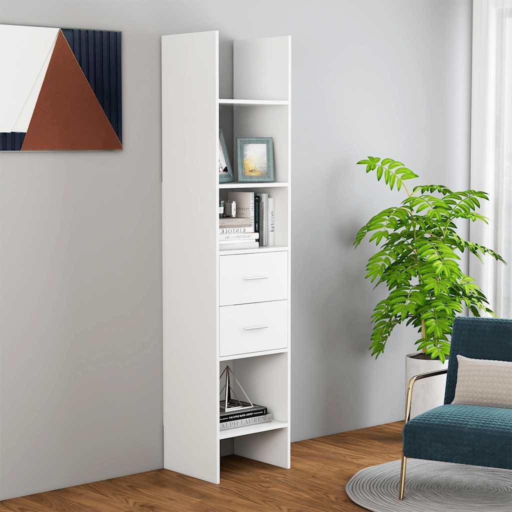 vidaXL Kirjahylly valkoinen 40x35x180 cm tekninen puu