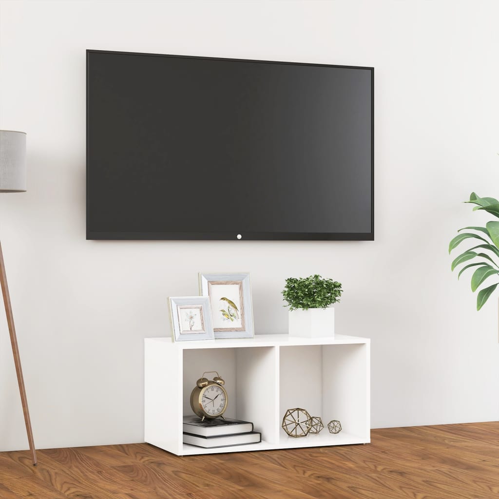 vidaXL TV-taso valkoinen 72x35x36,5 cm tekninen puu