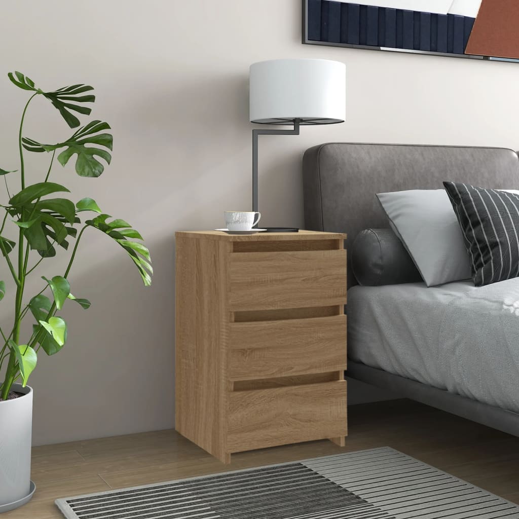 vidaXL Yöpöytä Sonoma-tammi 40x35x62,5 cm teknisestä puusta