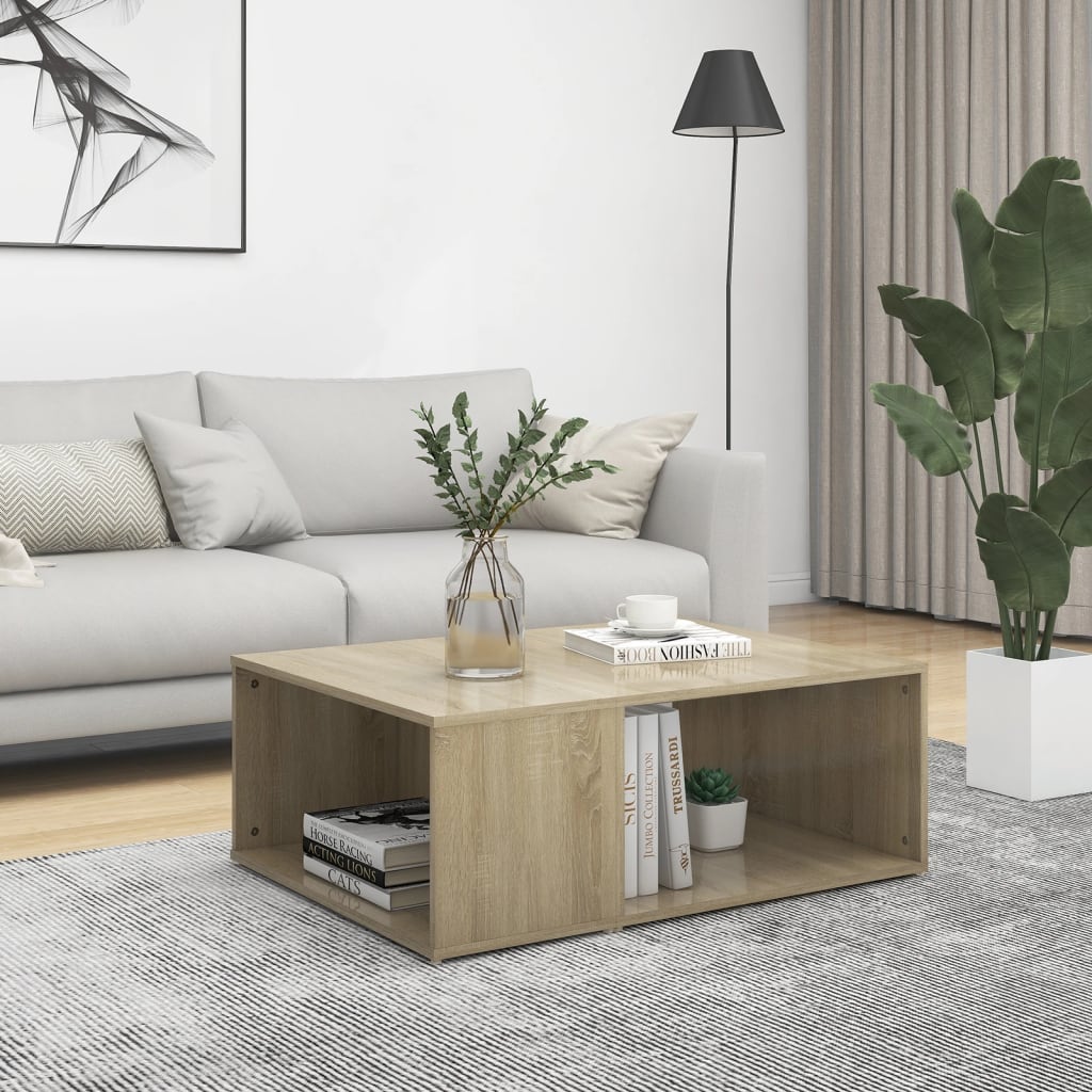 vidaXL Sohvapöytä Sonoma-tammi 90x67x33 cm tekninen puu