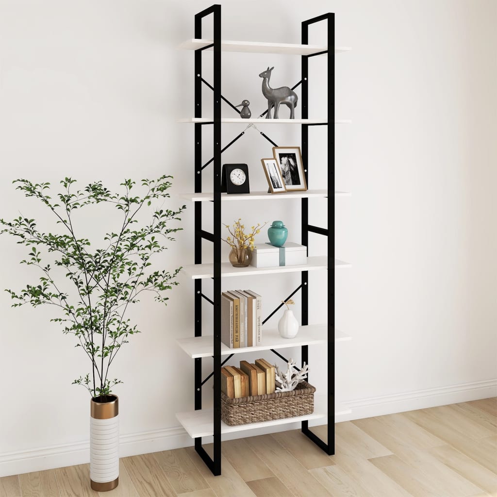 vidaXL Korkea kaappi valkoinen 80x30x210 cm täysi mänty