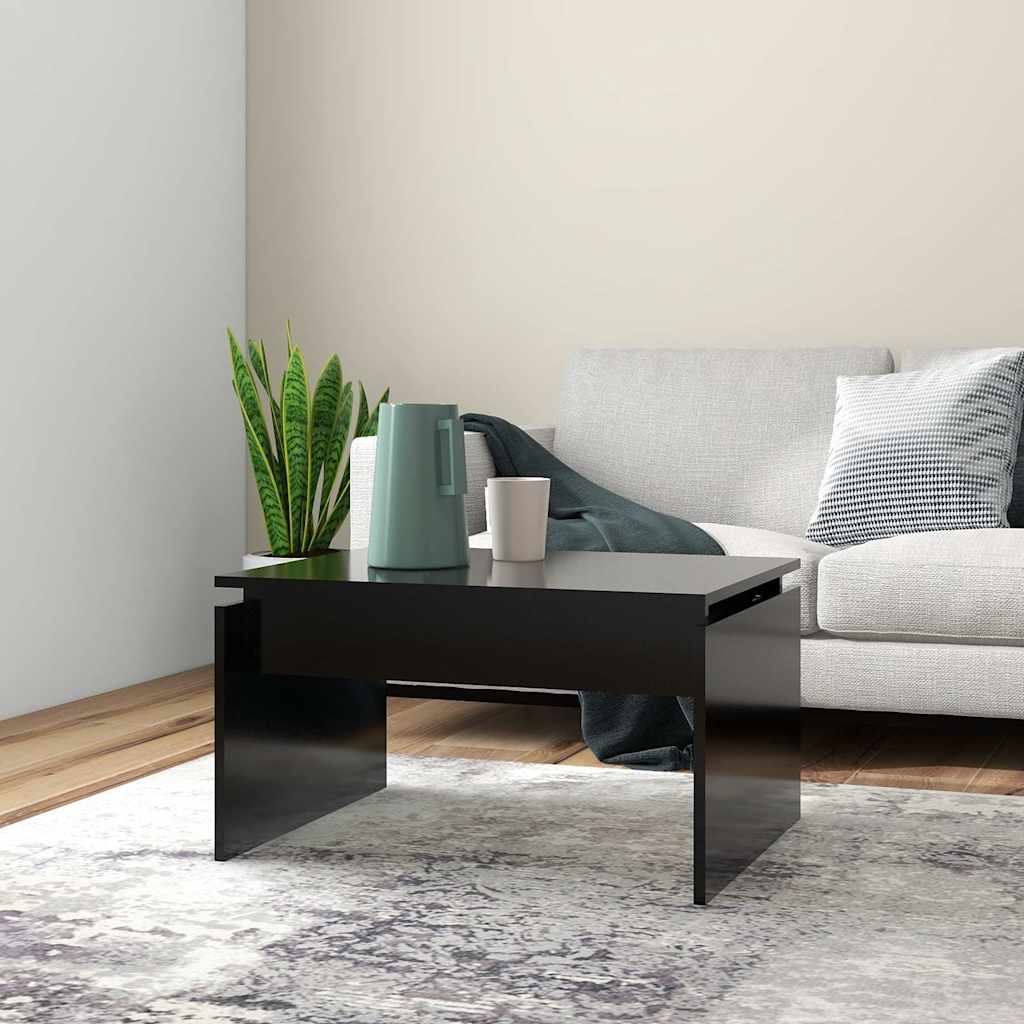 vidaXL Sohvapöytä musta 68x50x38 cm tekninen puu