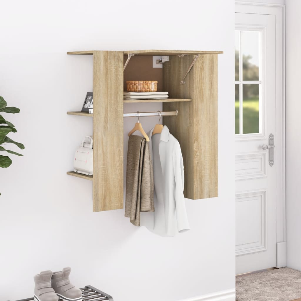 vidaXL Eteisen kaappi Sonoma-tammi 97,5x37x99 cm tekninen puu